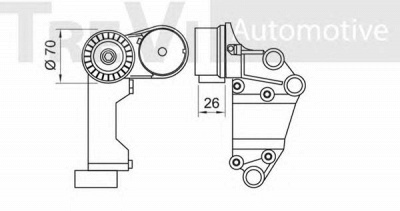 TREVI AUTOMOTIVE ta1569 -  Натяжная планка, поликлиновой ремень
